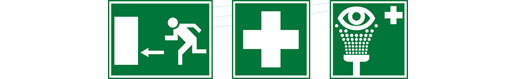 Rescue or first-aid signs
