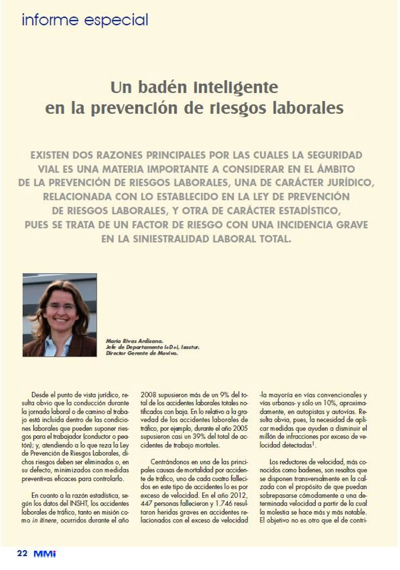 La revista MMI se interesa por nuestro badén inteligente